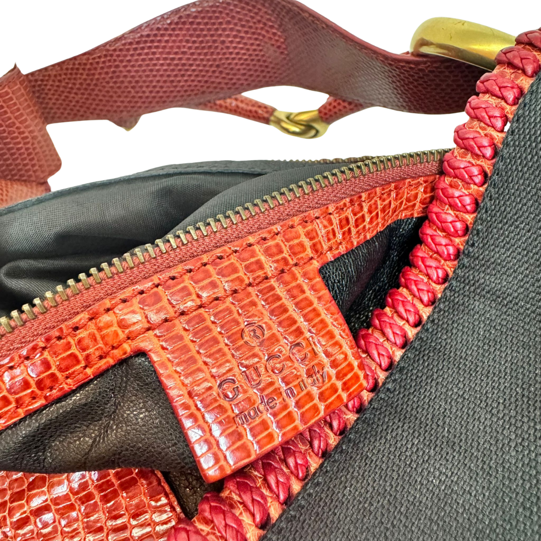 Gucci Black Canvas Hobo Bag