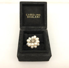 Load image into Gallery viewer, CAROLINE DADLANI, Fine Jewelry Unbranded Silver. White Gold Pearl Cluster Cocktail Ring