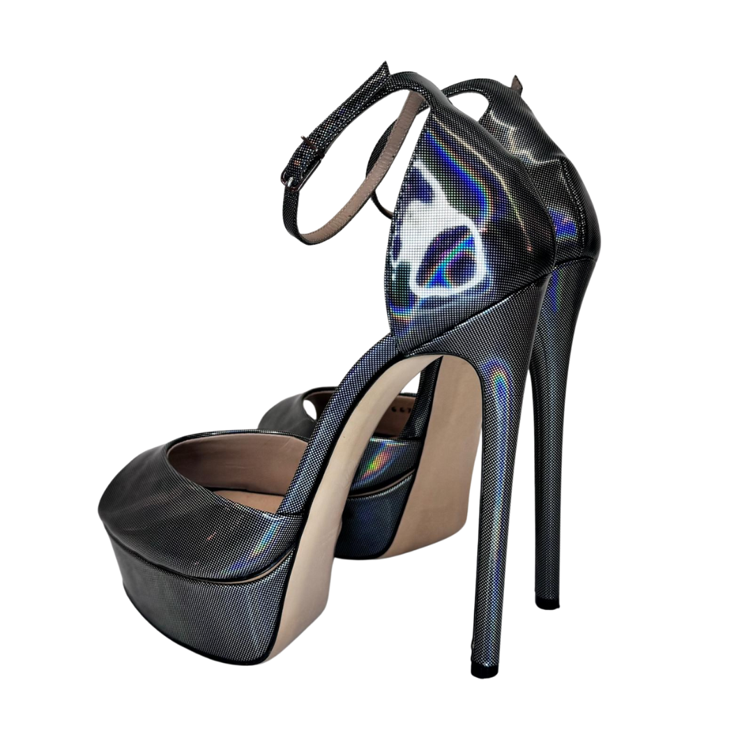 Casadei Metallic Iridescent Platforms