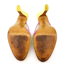 Load image into Gallery viewer, Michel perry Neon Green and Pink (Fucsia) Heart Sandals