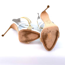 Load image into Gallery viewer, Giuseppe Zanotti White Column Leather Heels Pumps