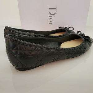 Dior Cannage Pattern Leather Flats
