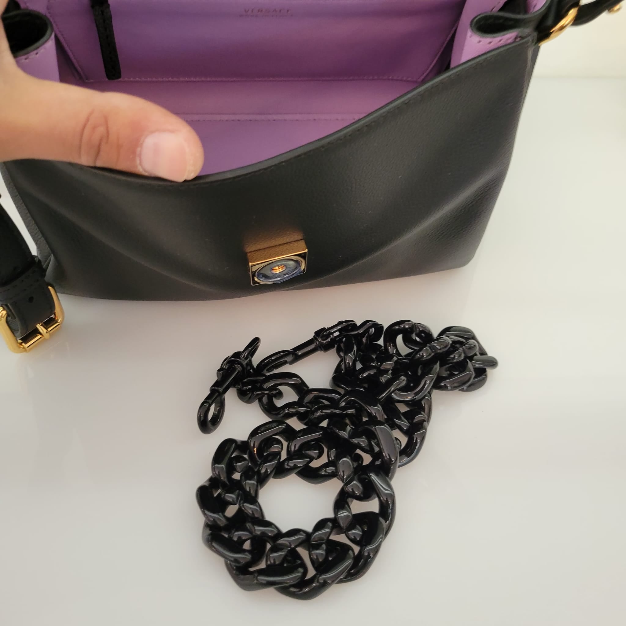 VERSACE LA MEDUSA SMALL TOTE BAG BLACK – Enzo Clothing Store