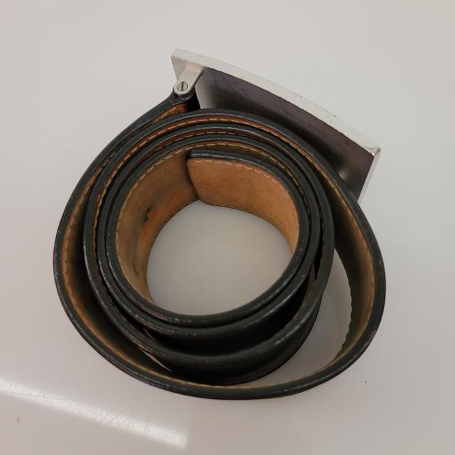 Louis Vuitton // Black & Silver Sculptural Buckle Belt – VSP Consignment