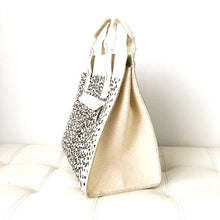 Load image into Gallery viewer, Nancy Gonzalez Snow Leopard Crocodile White Calf Hair Tote