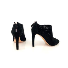 Load image into Gallery viewer, Prada Black Perforated Suede Booties Pumps