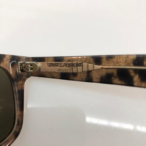 Saint Laurent Gray/ Brown Sl51 Leopard Wayfarer Sunglasses